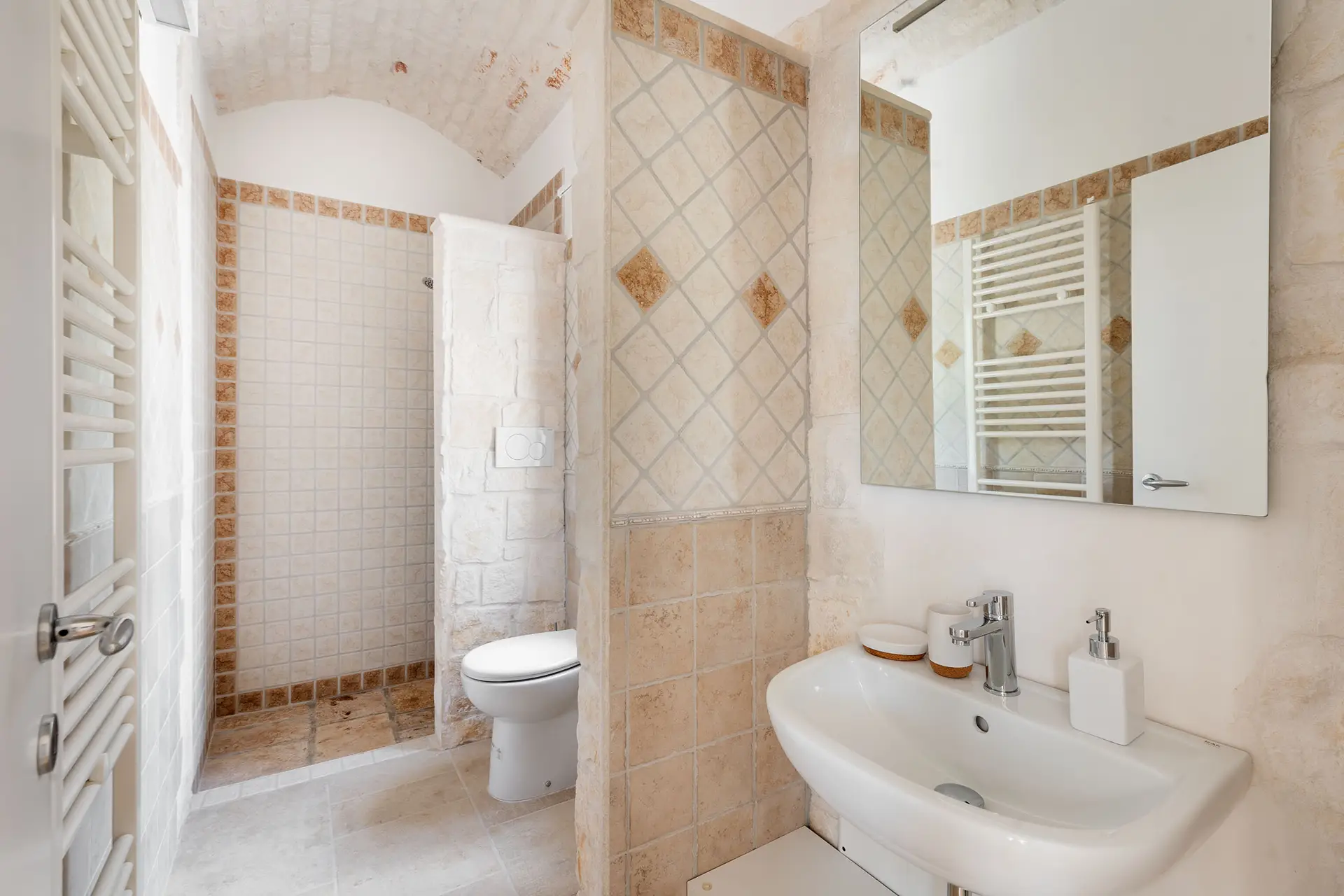 Service bathroom with shower
