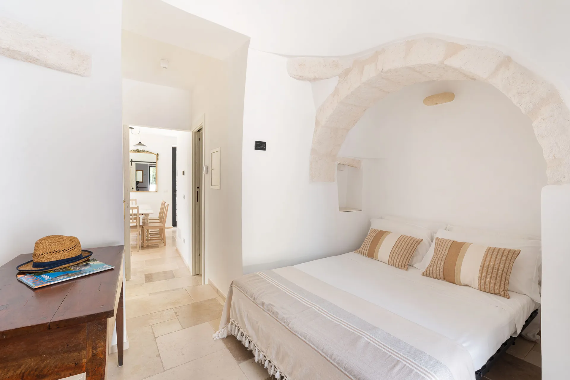 Secondary living with sofa bed (12cm) and private bathroom with shower